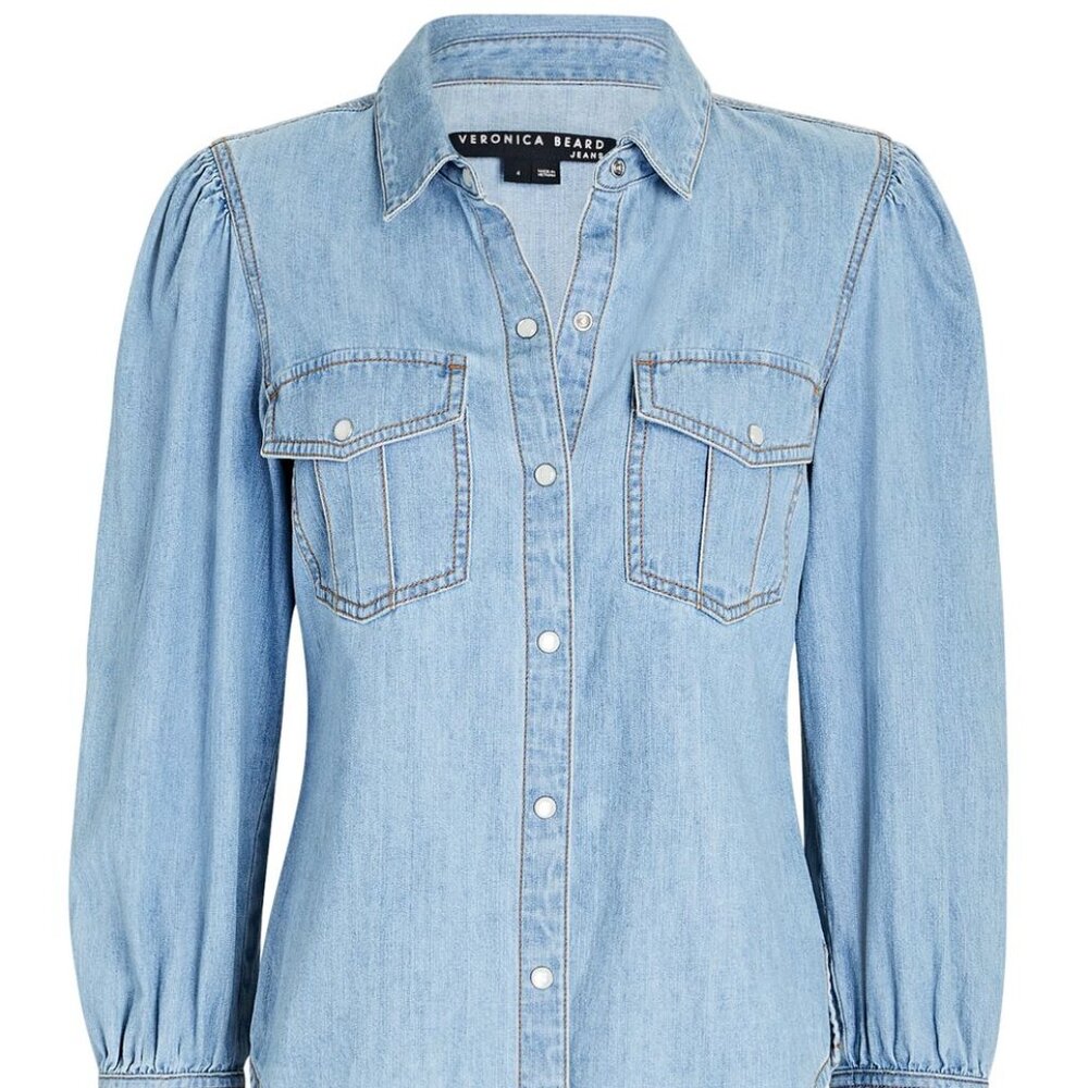Veronica Beard Blue Button Down Shirt
